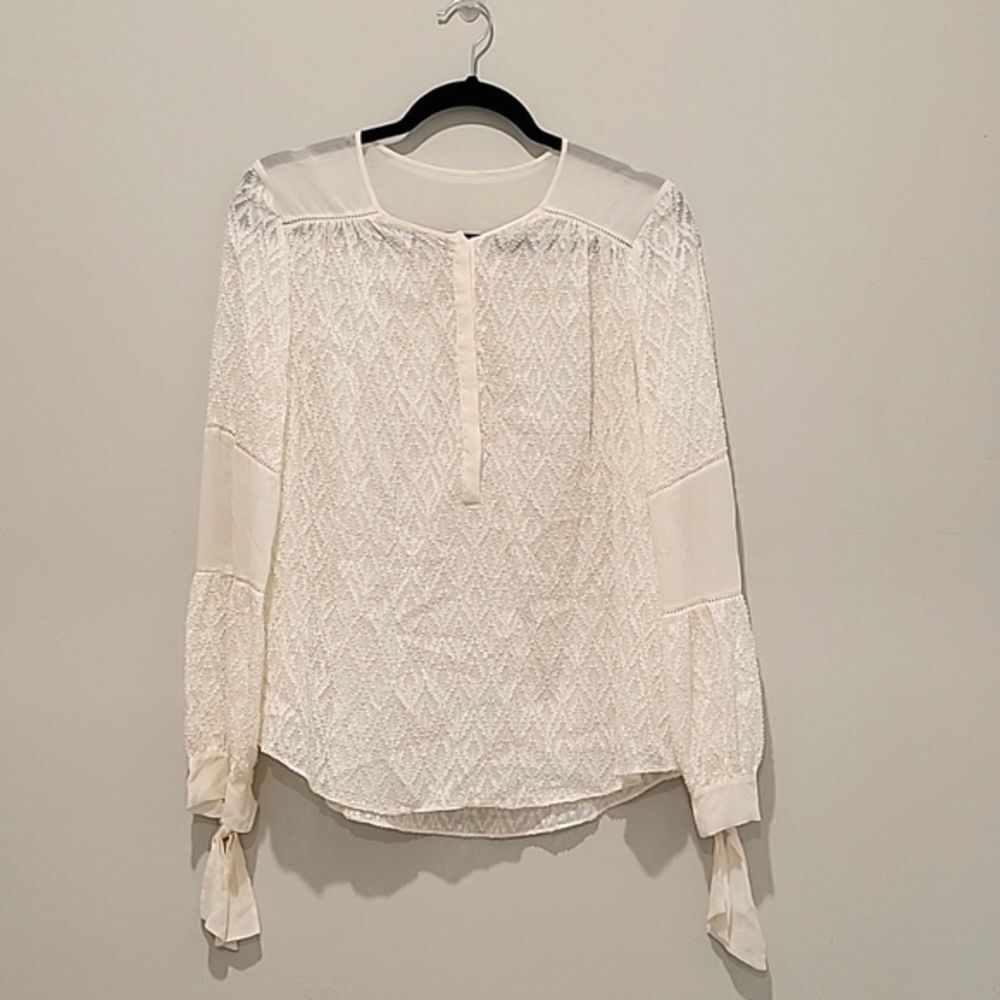 Rebecca Taylor emroidered silk blouse sz 6